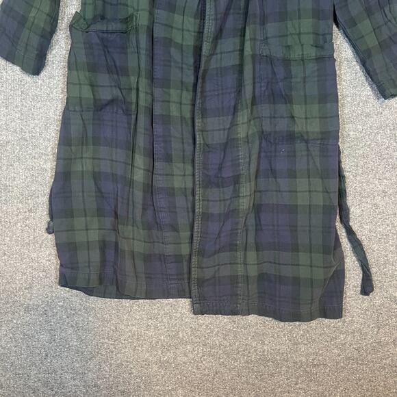 Polo Ralph Lauren Robe Mens Small/Medium Green Black Watch Plaid Tartan Vtg - Picture 2 of 13